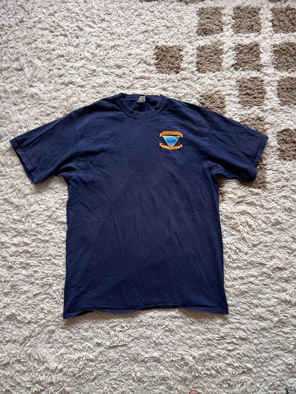 Shasta Lake Fire District T-Shirt Navy Chest Logo Size XLT